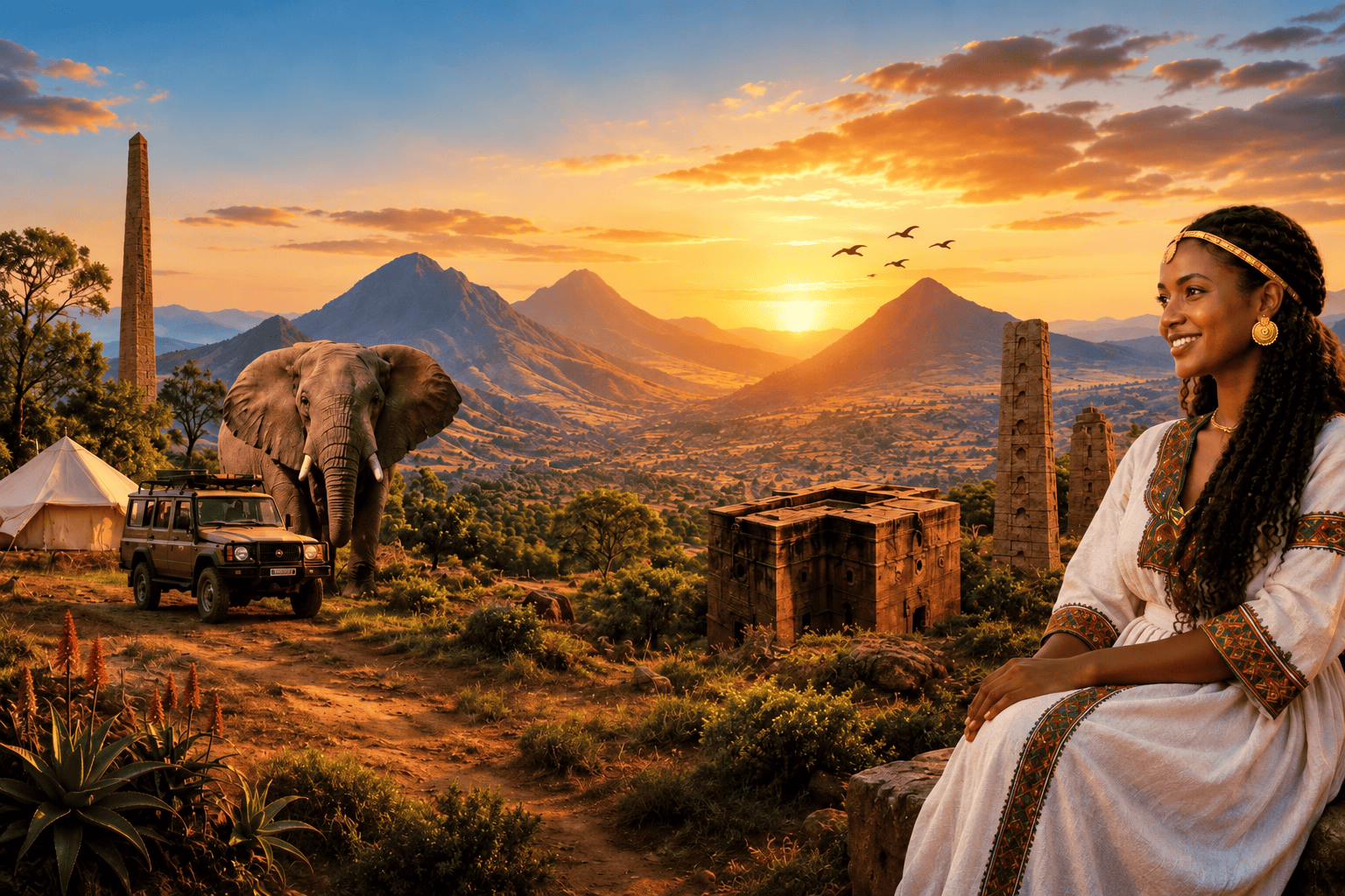 Scenic hero image of Ethiopia